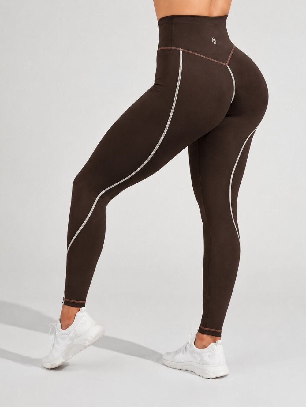 BuffBunny lochness legging brown contour lines v butt contour compression sz S